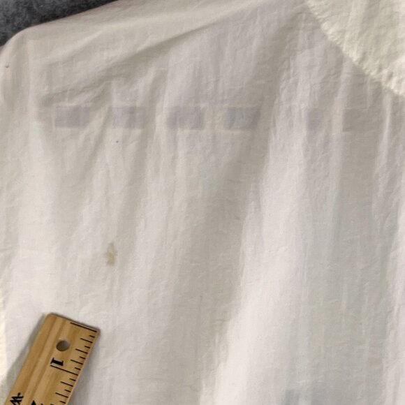 Vintage Mens L  PCC Embroidered White Pullover Windbreaker V-Neck Sweatshirt - Picture 10 of 12